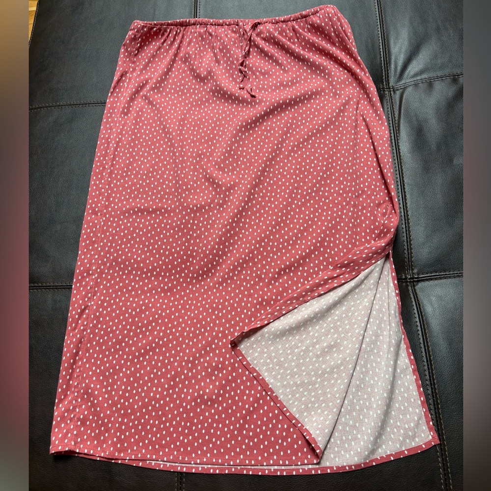 Market & Spruce Dotted Midi Skirt